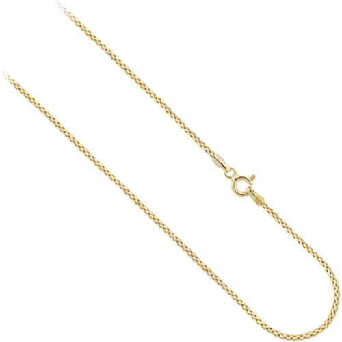 1mm Popcorn Chain Necklace in Gold Plated Silver
