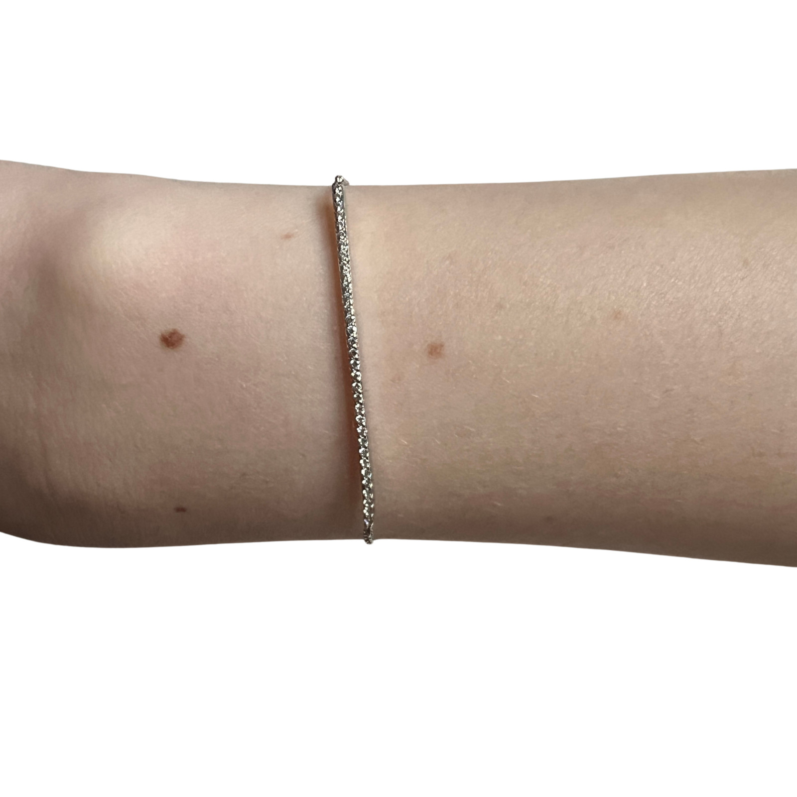 Berricle 925 Sterling Silver CZ Bar Adjustable Chain Bracelet