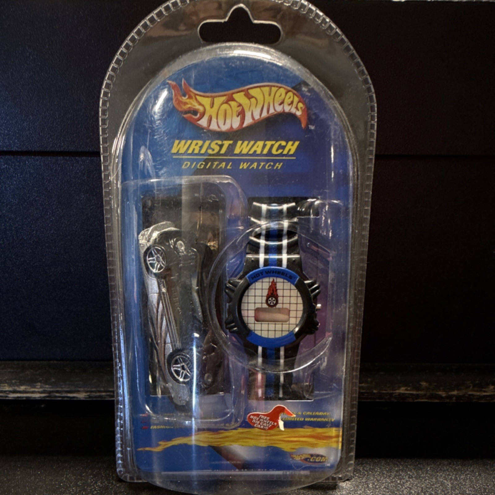 Hot Wheels Digital Quartz Wristwatch with Toy Car & Original Packaging
