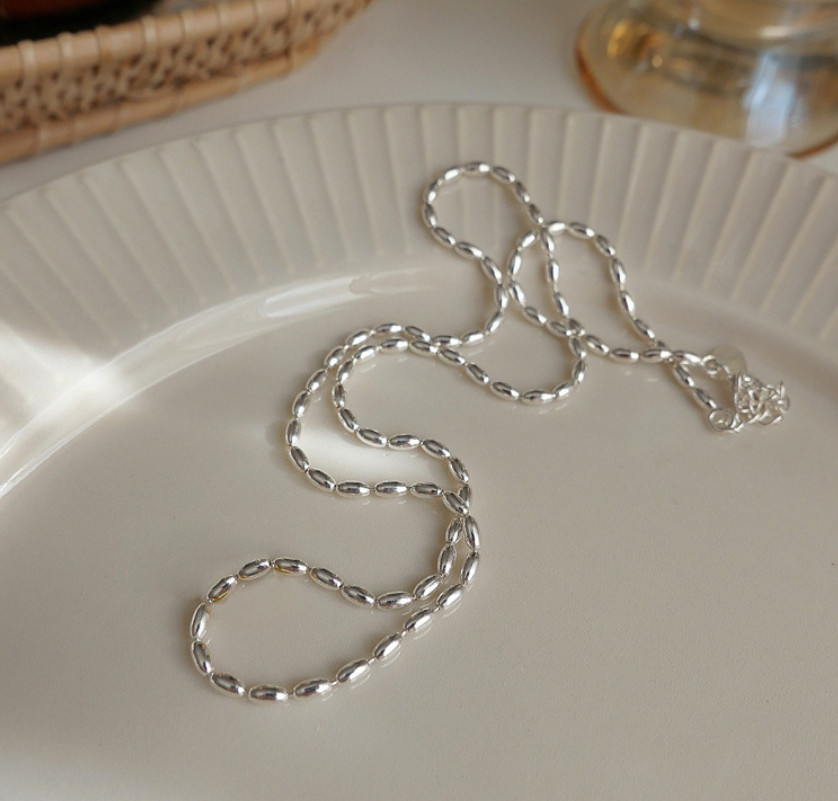 Women Occident Charm Simplicity Silver Plated Metal Beads Choker Necklace P19