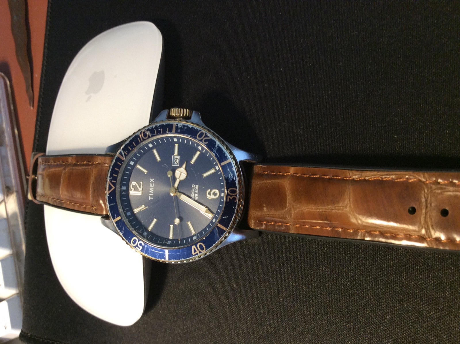 Timex Harborside Model TW2R64500 Diver Style Watch 42mm Indiglo