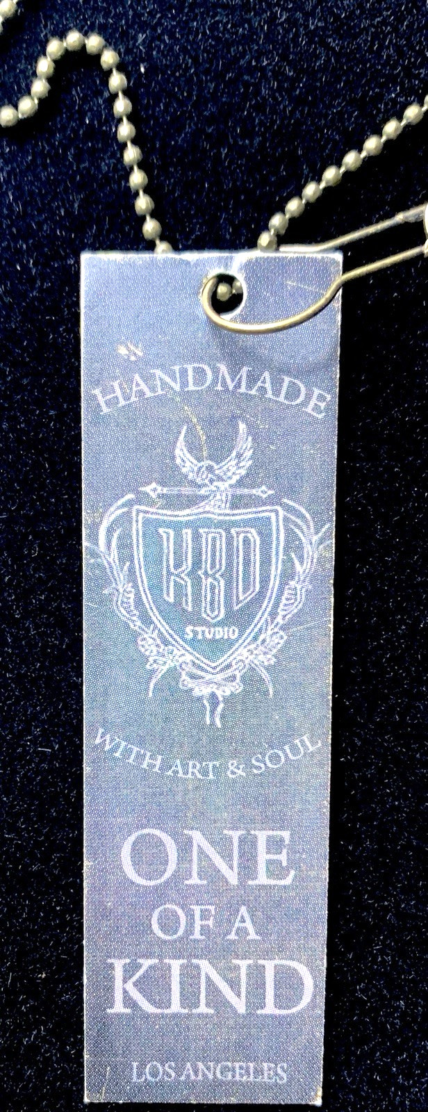 NEW Handmade Artisan Pendant Necklace US ARMY, One-of-a-Kind, Raw Crystal