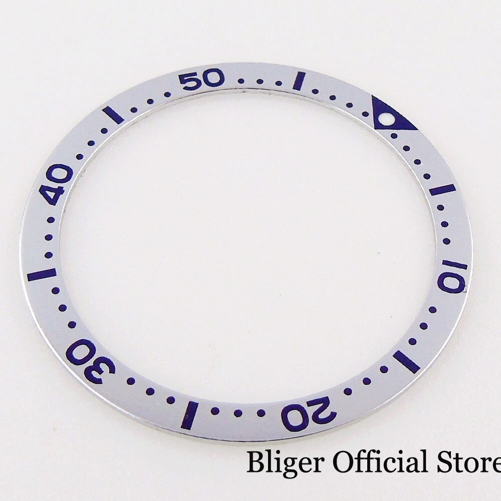 Orange/Blue/Black Flat 38mm*31.5mm fit SKX007 SKX009 Alloy Aluminum Watch Bezel