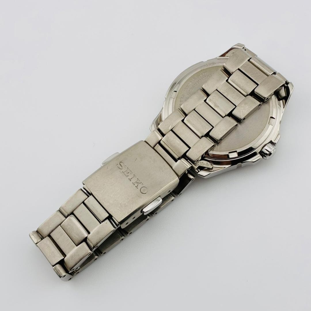SEIKO Men’s Watch, Date Display, Original Strap, Solar Powered, Titanium