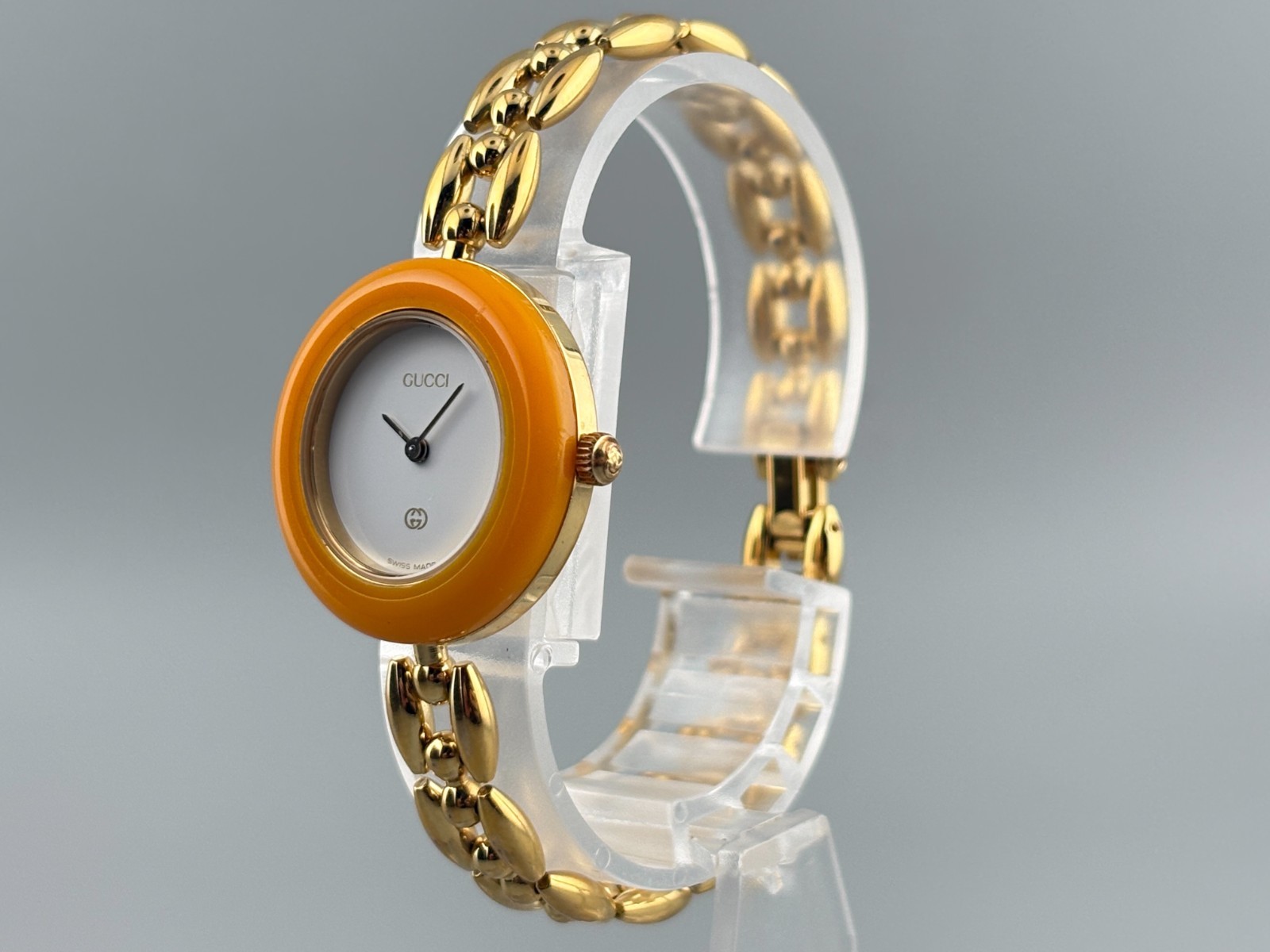 [Excellent] Gucci Change Bezel 1200 Gold Yellow Watch Auth