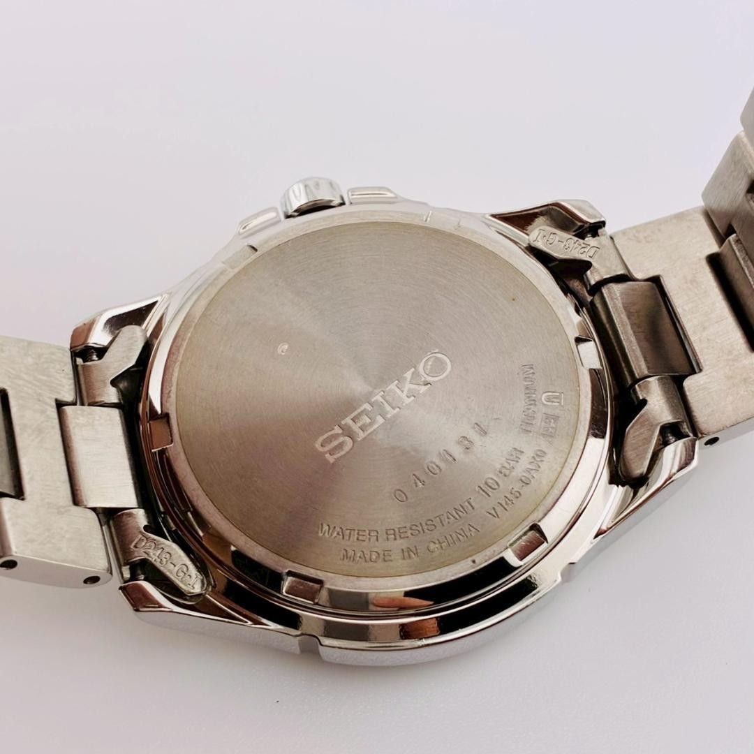SEIKO Men’s Watch, Date Display, Original Strap, Solar Powered, Titanium