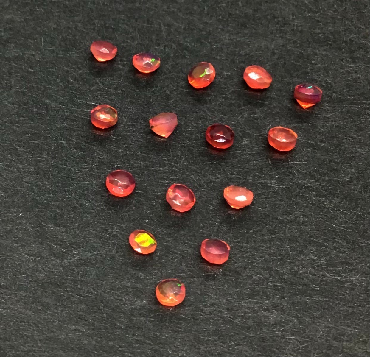AAA Natural Ethiopian Red Fire Opal Round Cut Loose Gemstone For All Jewelry