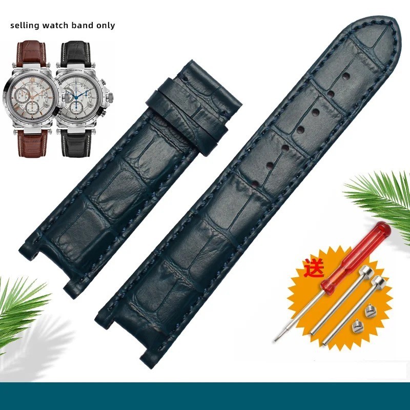 Genuine Leather Watch Strap Fit for Gc 22x13mm 20x11mm Notched Wristwatches Band