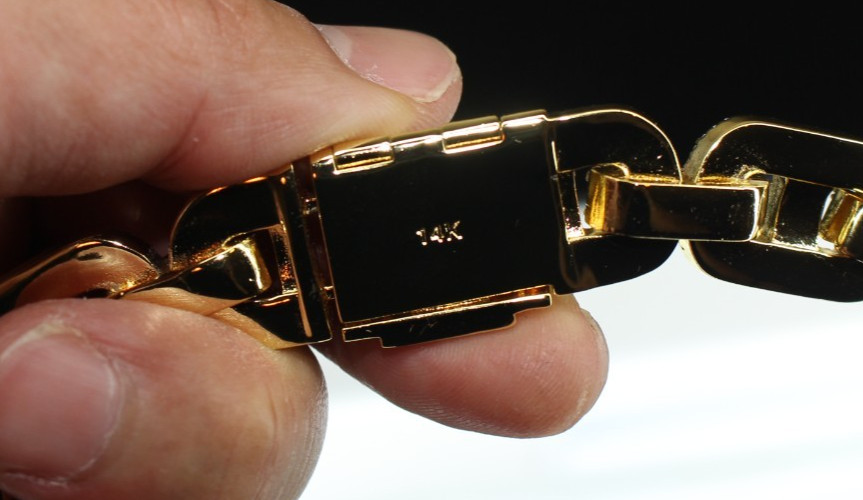 14k STAMP 14mm MARINER Chain Necklace 82.6ct BAGUETTES Lab Sim VVS1 Diamond Gold