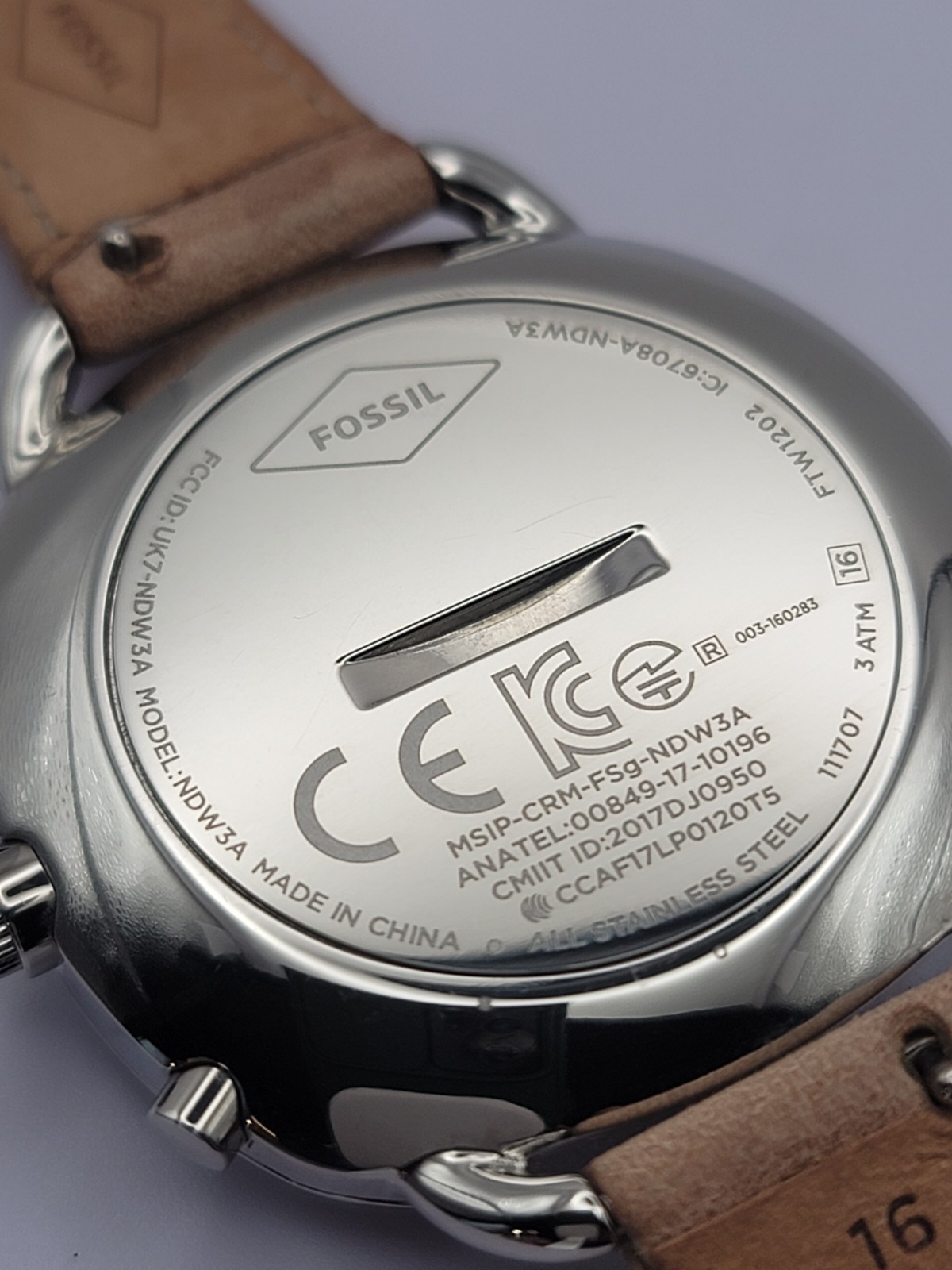 Fossil Q Accomplice Hybrid Smartwatch FTW1202 Silver Tone White Dial