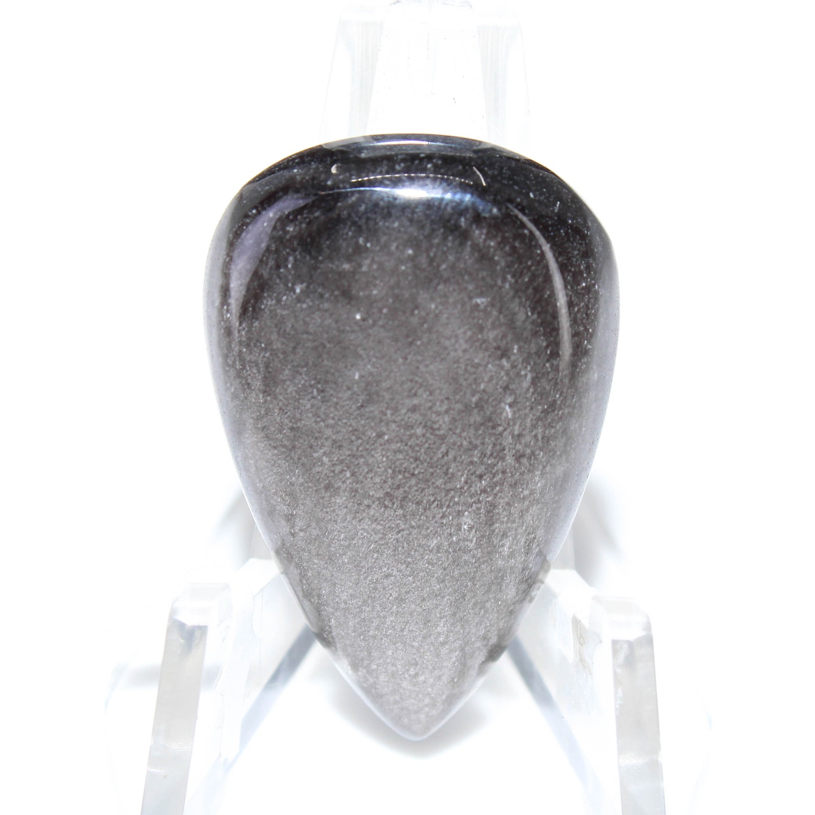 25.20 Ct. AAA Silver Obsidian Pear Cabochon Loose Gemstone 32x21x5 mm