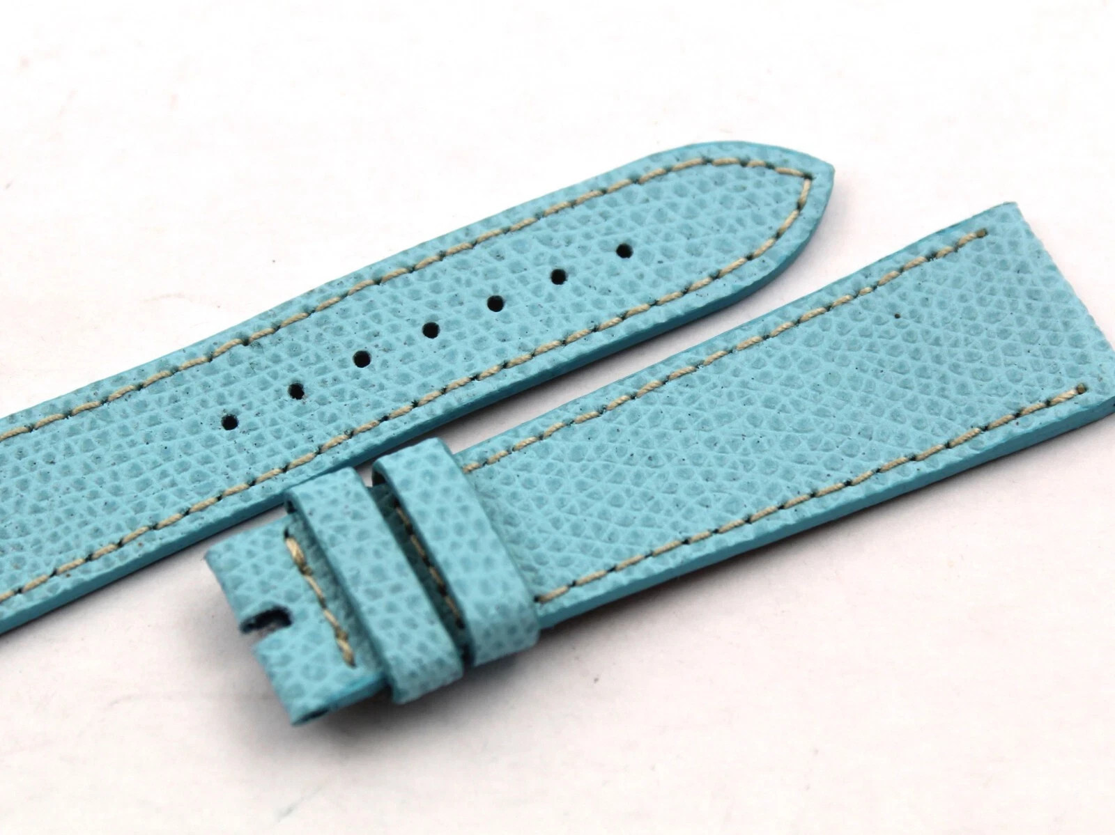 Genuine Blue Leather Strap Various Sizes Excellent Quality Casual Watch Parts