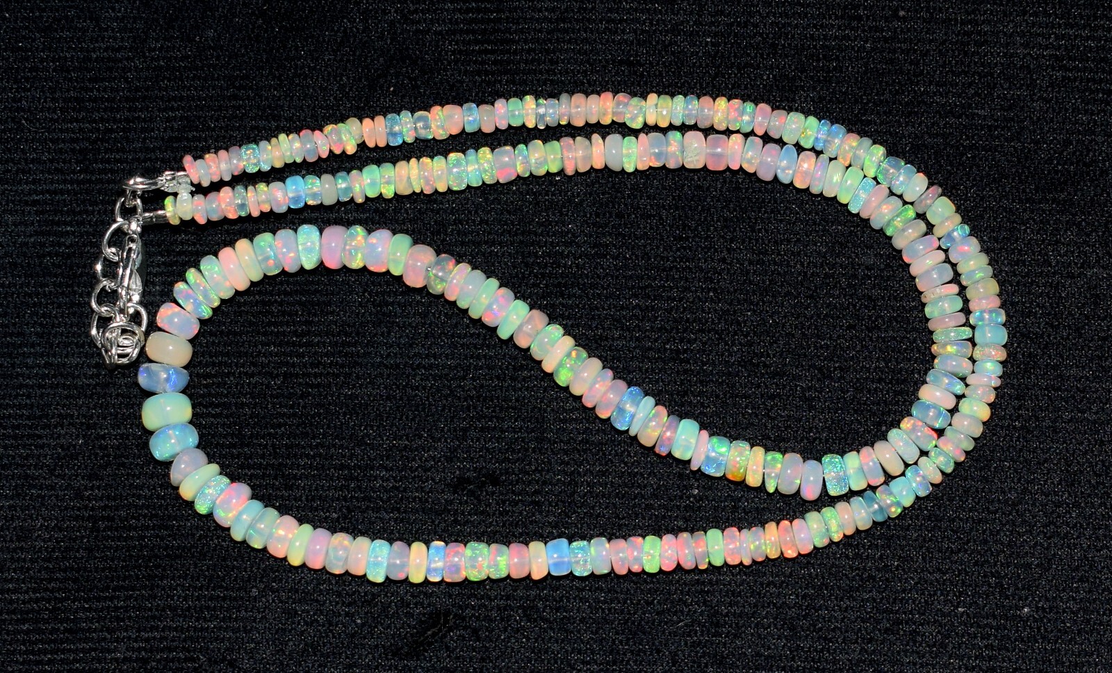 A++ Natural Ethiopian Opal Beads Welo Fire Opal Gemstone Beads Necklace”16
