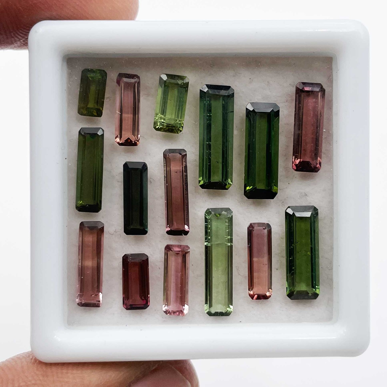 Natural Multi Tourmaline Octagon Cut Loose Gemstone Lot 14 Pcs 3*5-4*16 MM 10 CT
