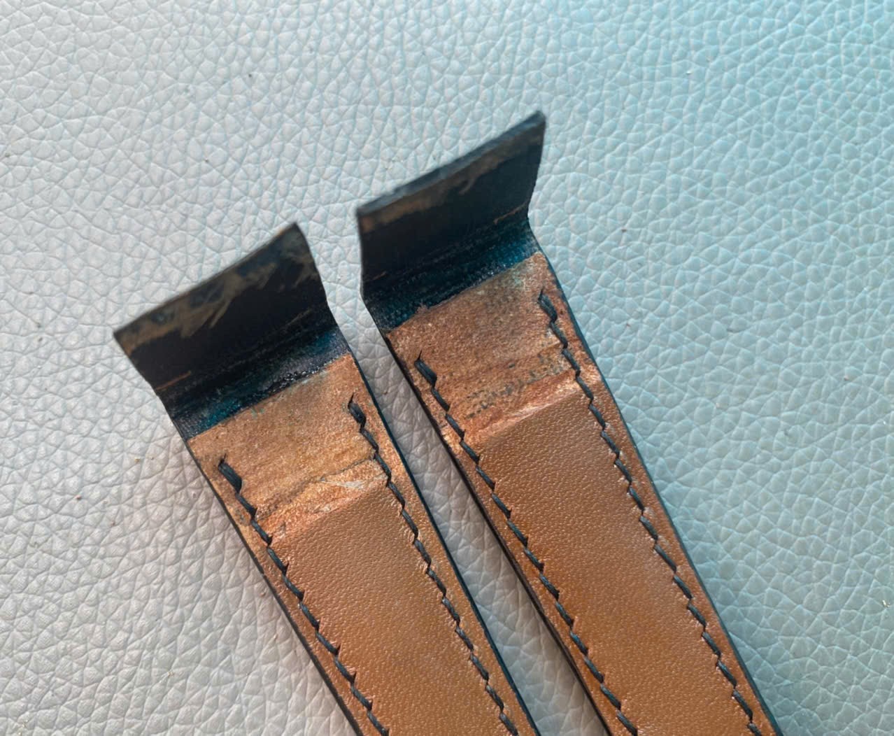 Custom Open Ended black Genuine Leather Watch Strap size12 13 14 15 16 17 18..26