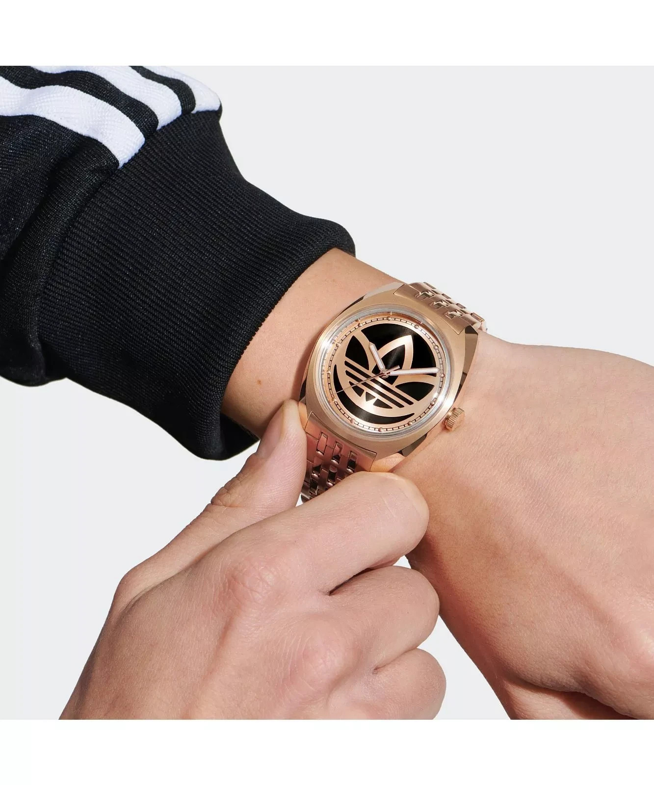 Adidas Men’s Edition One AOFH23009 Black Dial Rose Gold Watch 39mm Quartz NEW