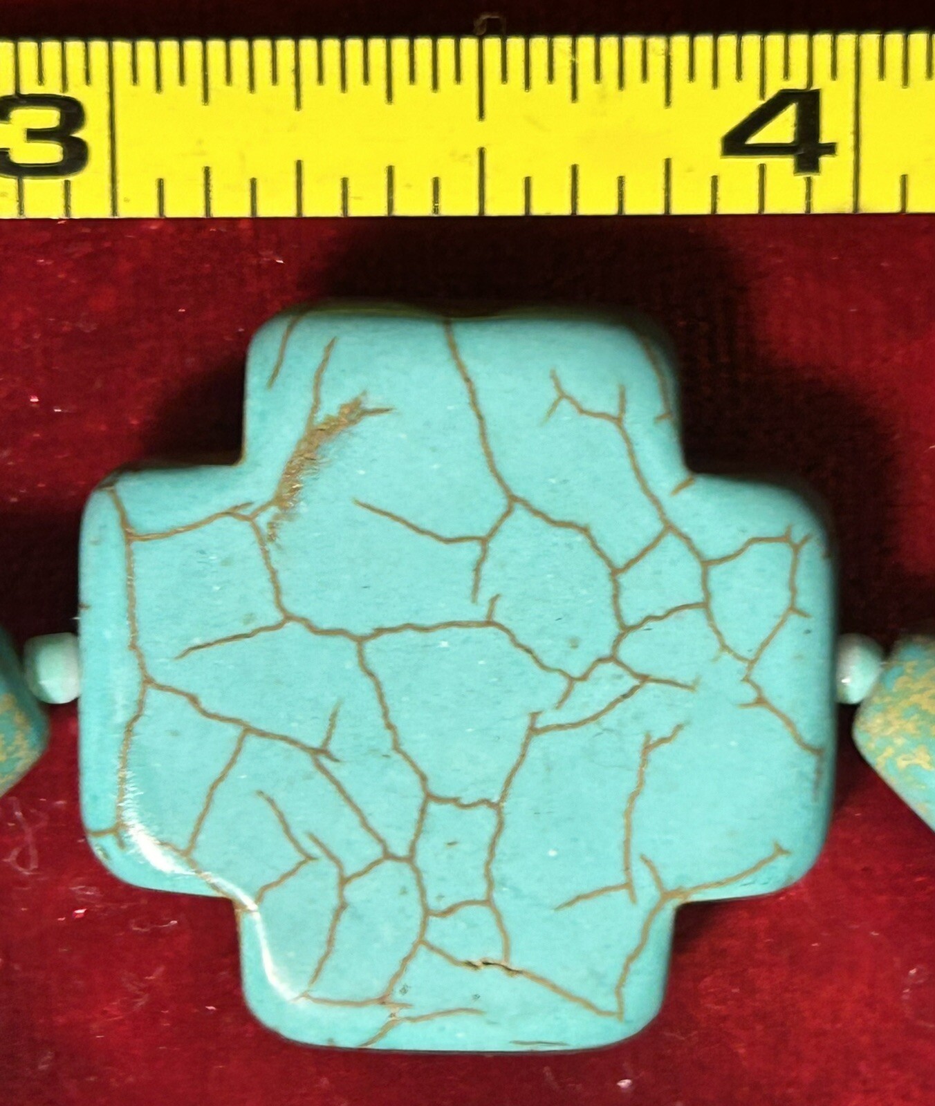 24 Inch Long Vintage India Turquoise necklace. # MP.