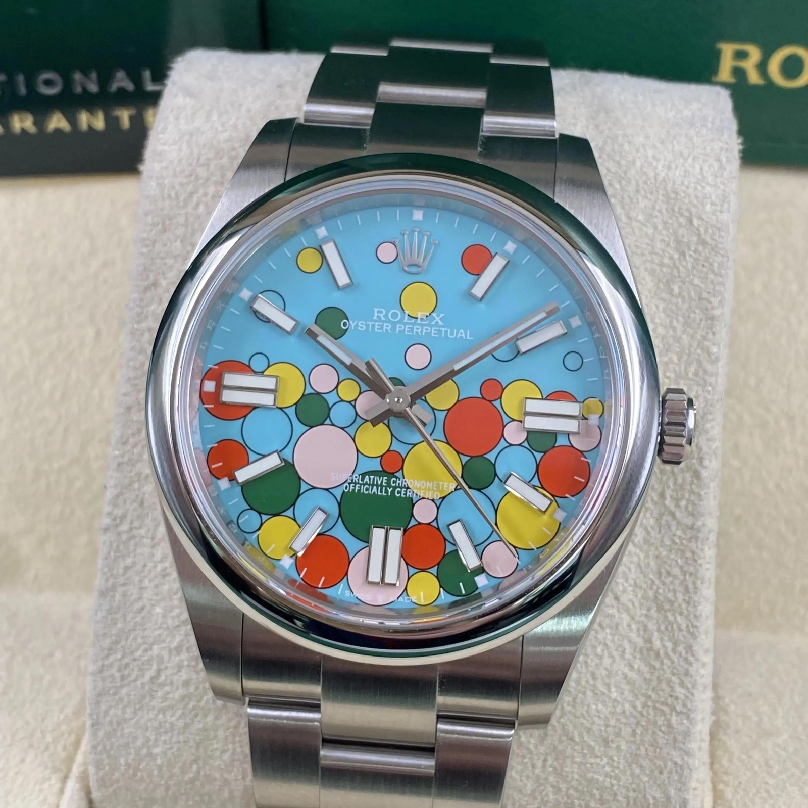 Rolex Oyster Perpetual 41mm Steel Celebration Dial Oyster Automatic Watch 124300