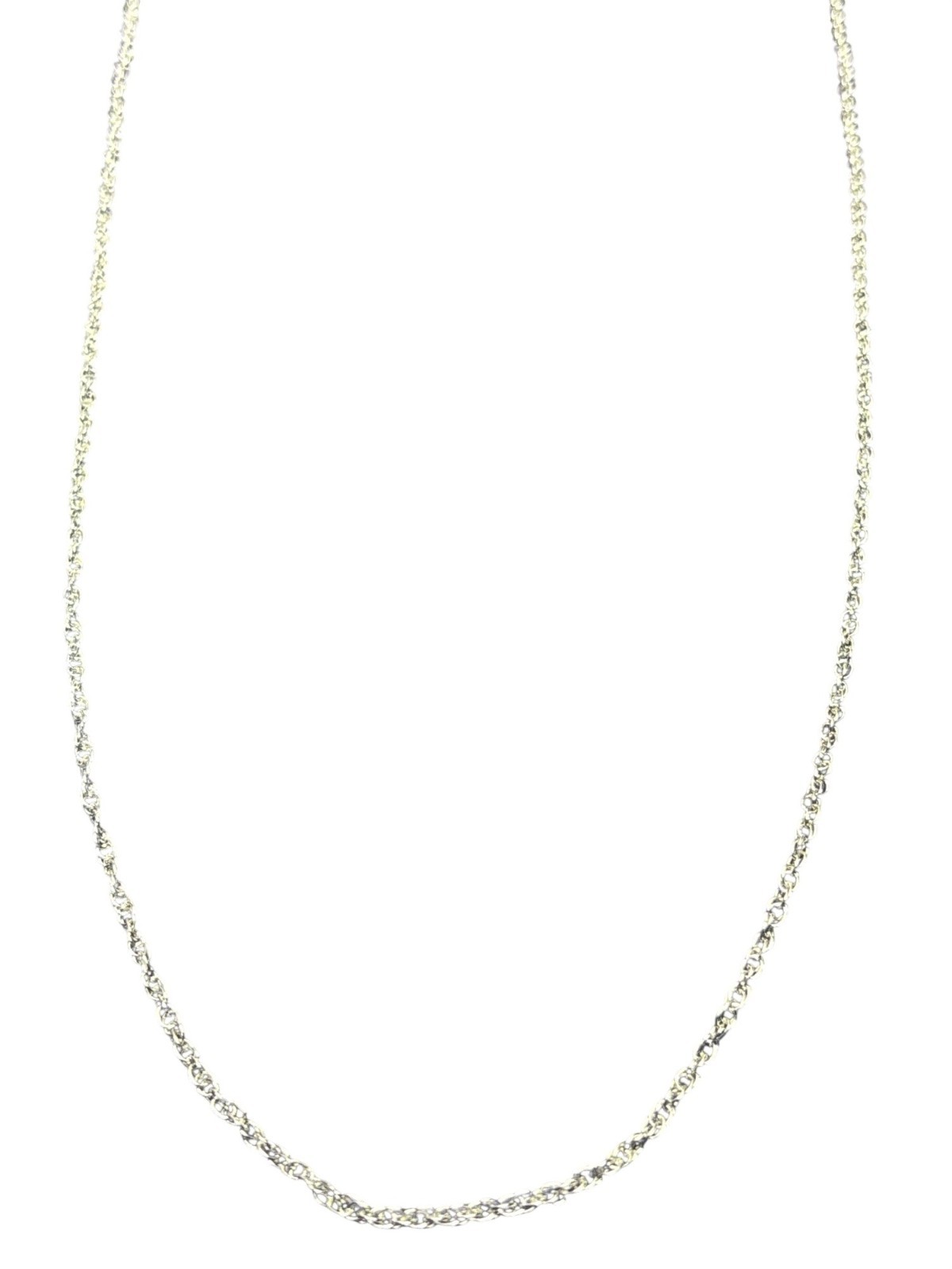 Lightweight Silvertone Rope Chain Necklace Lobster Clasp 30 – 33 inches Long