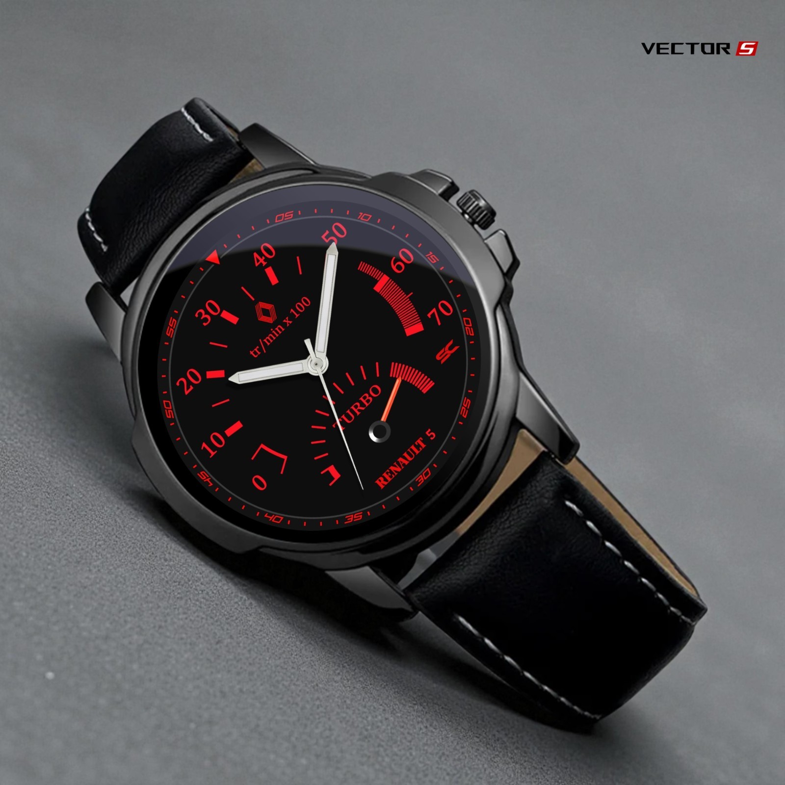 Kit x 2 Renault 5 GT Turbo Promo Tachometer and Odometer Wristwatches