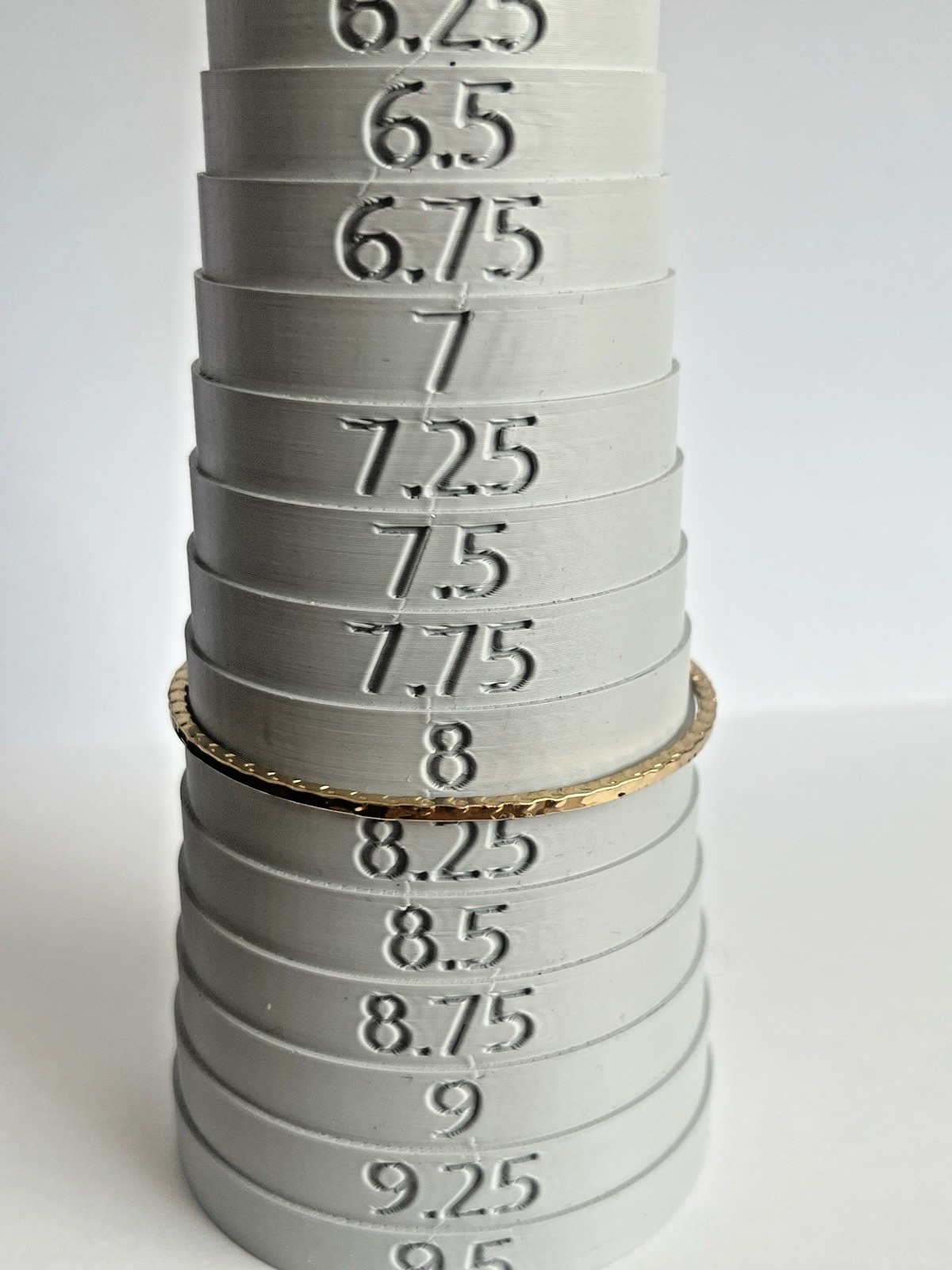 Bright Gold Tone Bangle Bracelet Set 8 Stackable Mixed Texture 8-8.25in