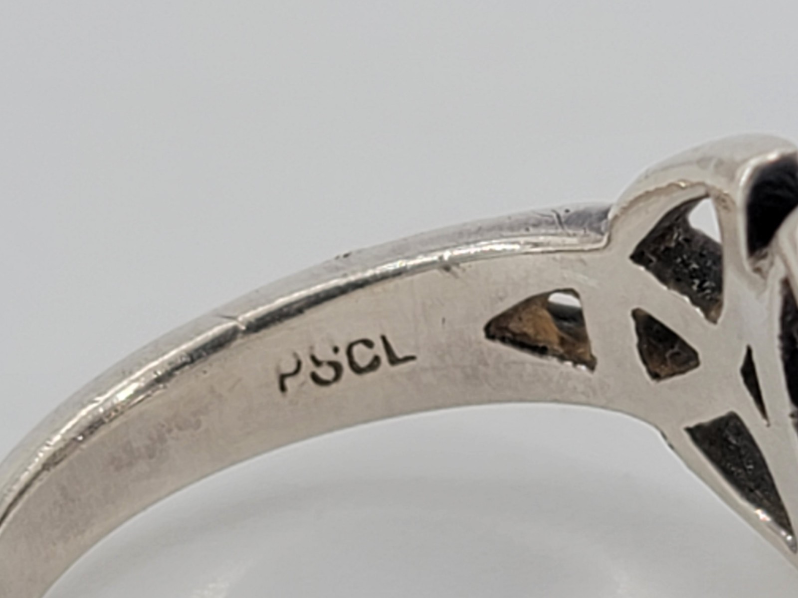925 PSCL Marked Peter Stone Sterling Silver Celtic Knot RING
