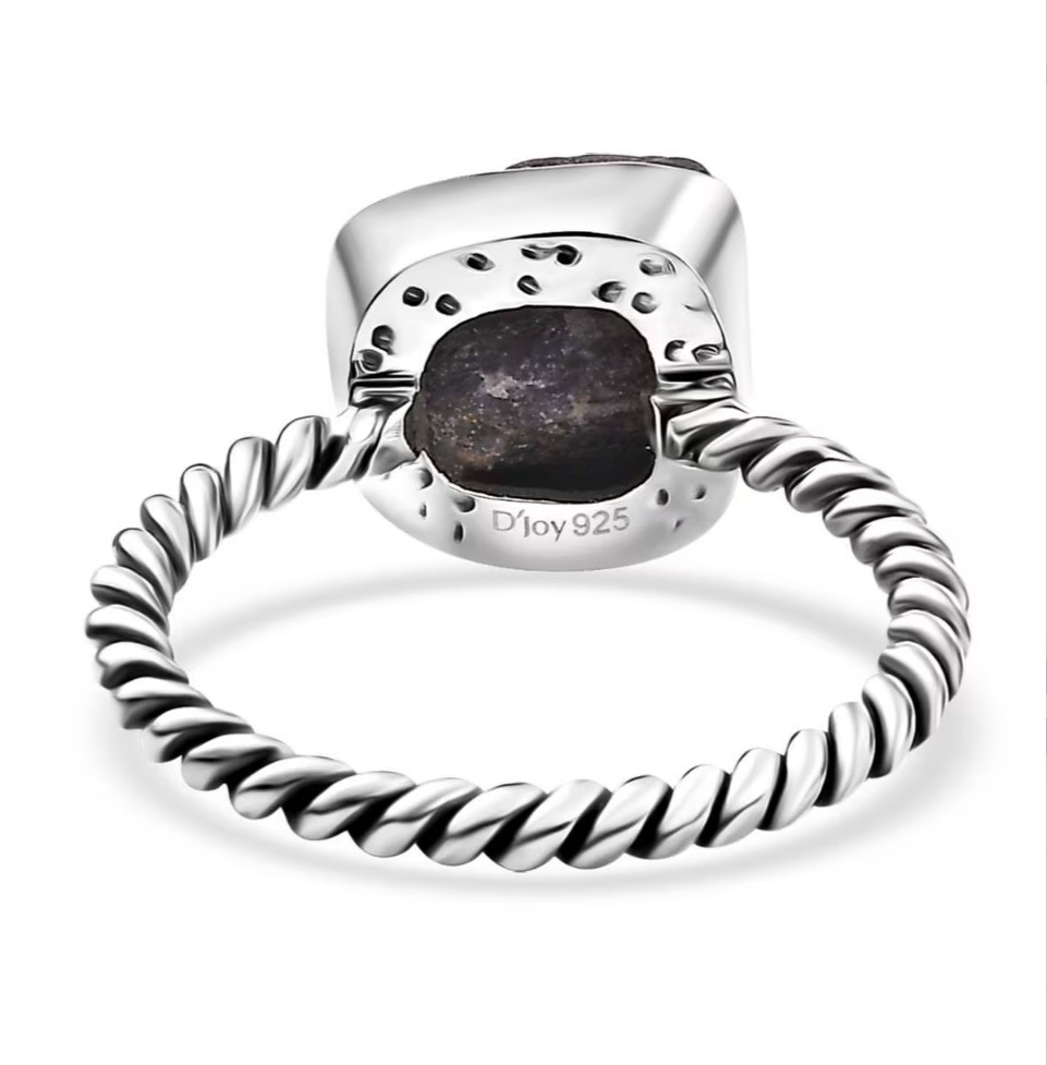 Rough Cut Moroccan Ruby 3.85 ctw Twisted Wire Shank Ring in Sterling Silver Sz8