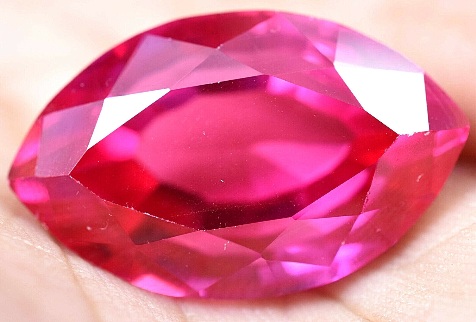 40.55 Ct Natural Mogok Rich Pink Huge Ruby GGL Certified Treated Gemstone