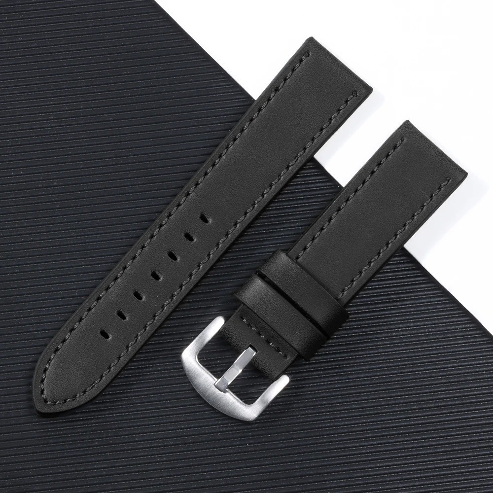 High Quality Leather Watch Band Straps mens stitched Wristband 18 20 22 24mm