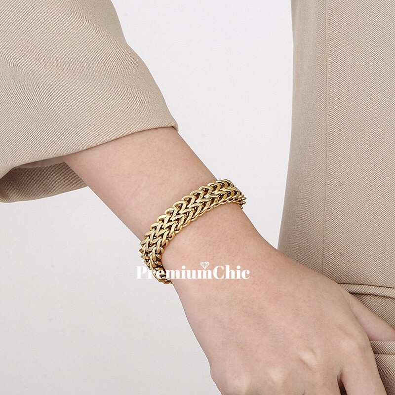 Unisex Stainless Steel Mesh Bracelet Wristband w Magnetic Clasp