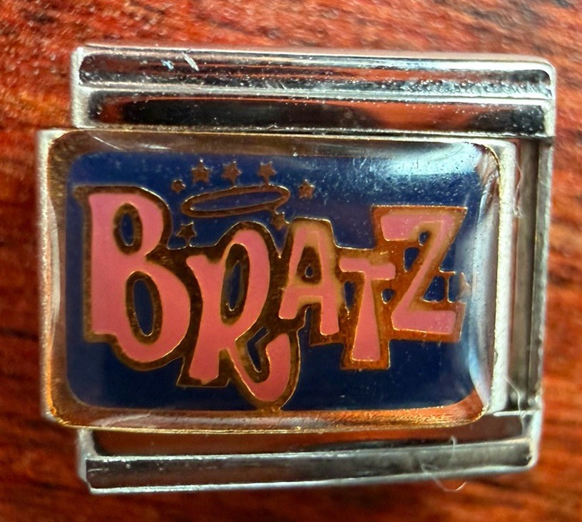 BRATZ Blue “BRATS” LOGO ORIGINAL Italia CHARM Collection single Link 9mm