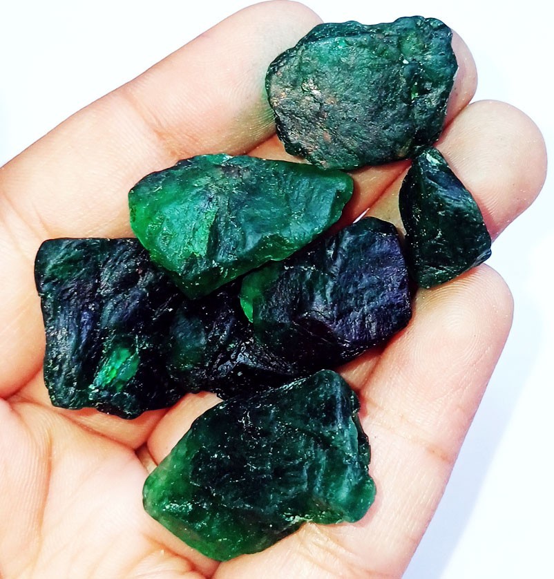 Natural Emerald Rough Loose Gemstone 170.25 Ct Lot With Free Gift