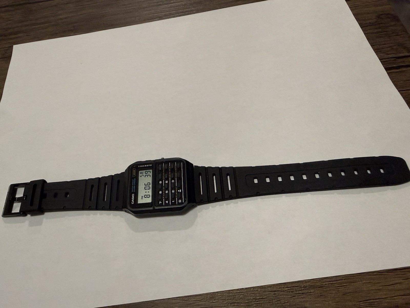 Casio CA53W-1, 8-Digit Calculator Watch, Resin Band, Day/Date, Alarm, Chrono,NEW