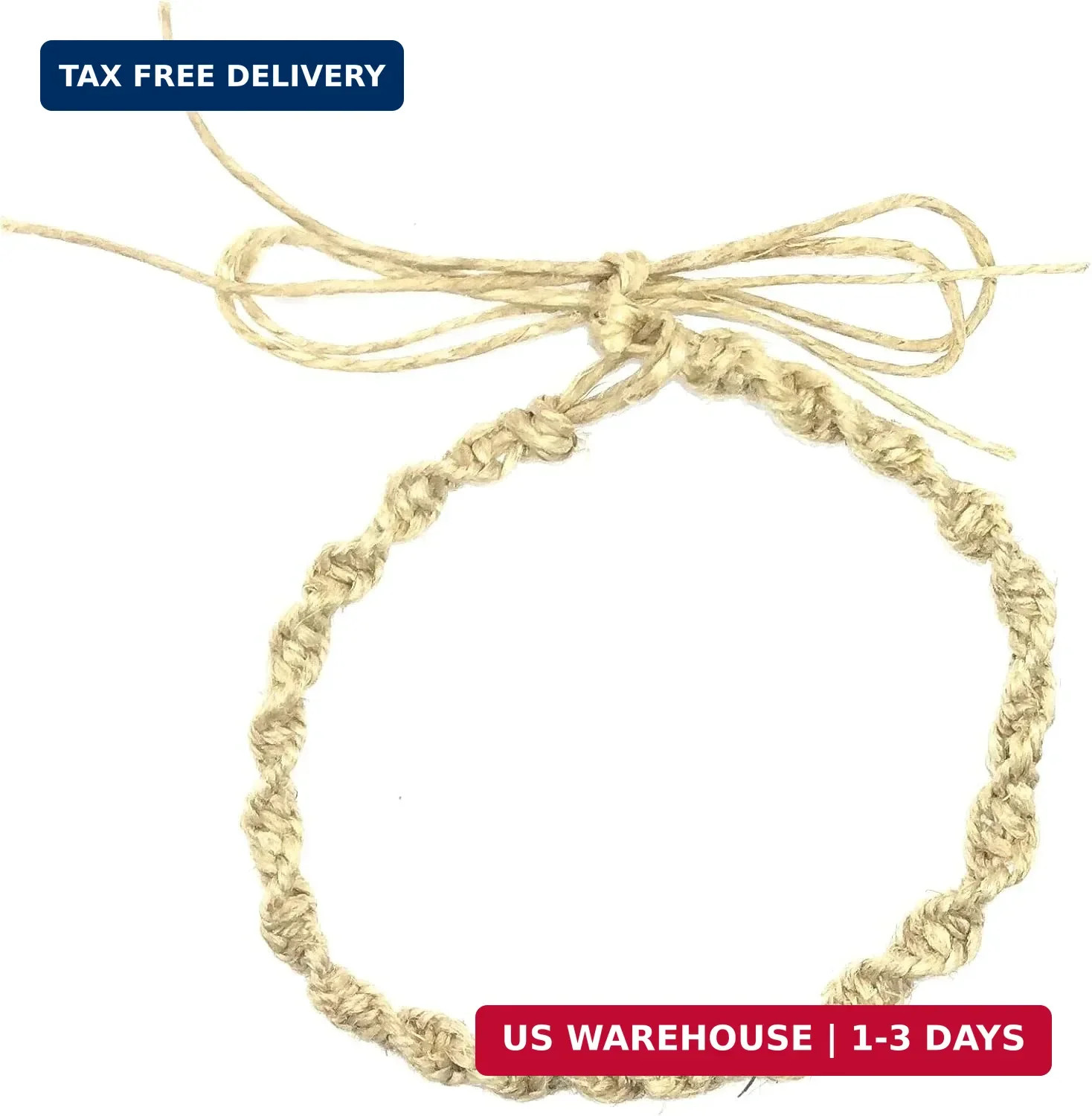 Hemp Anklet Spiral Knot