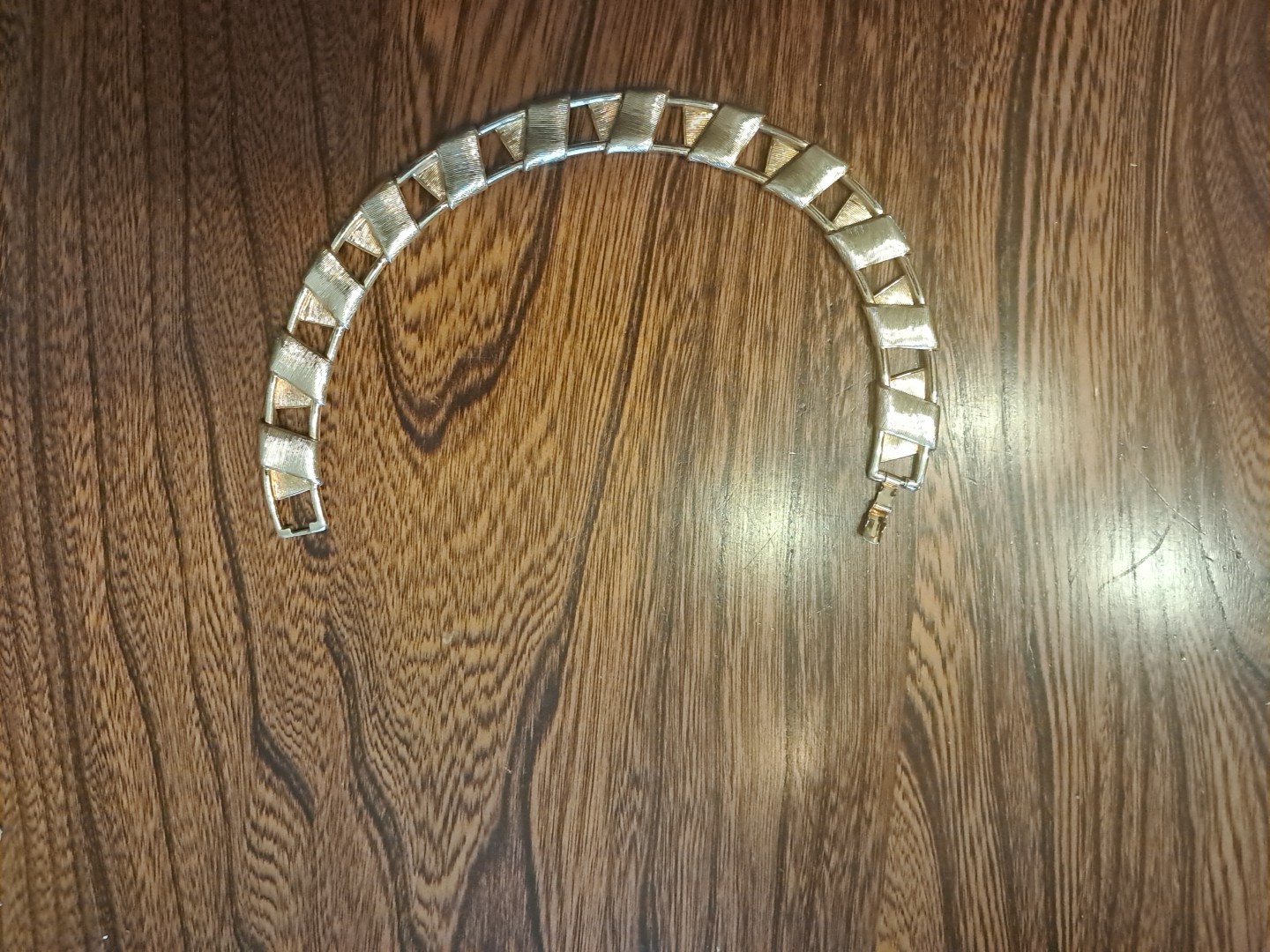 Mcm Brushed Gold Tone Necklace Unsigned.