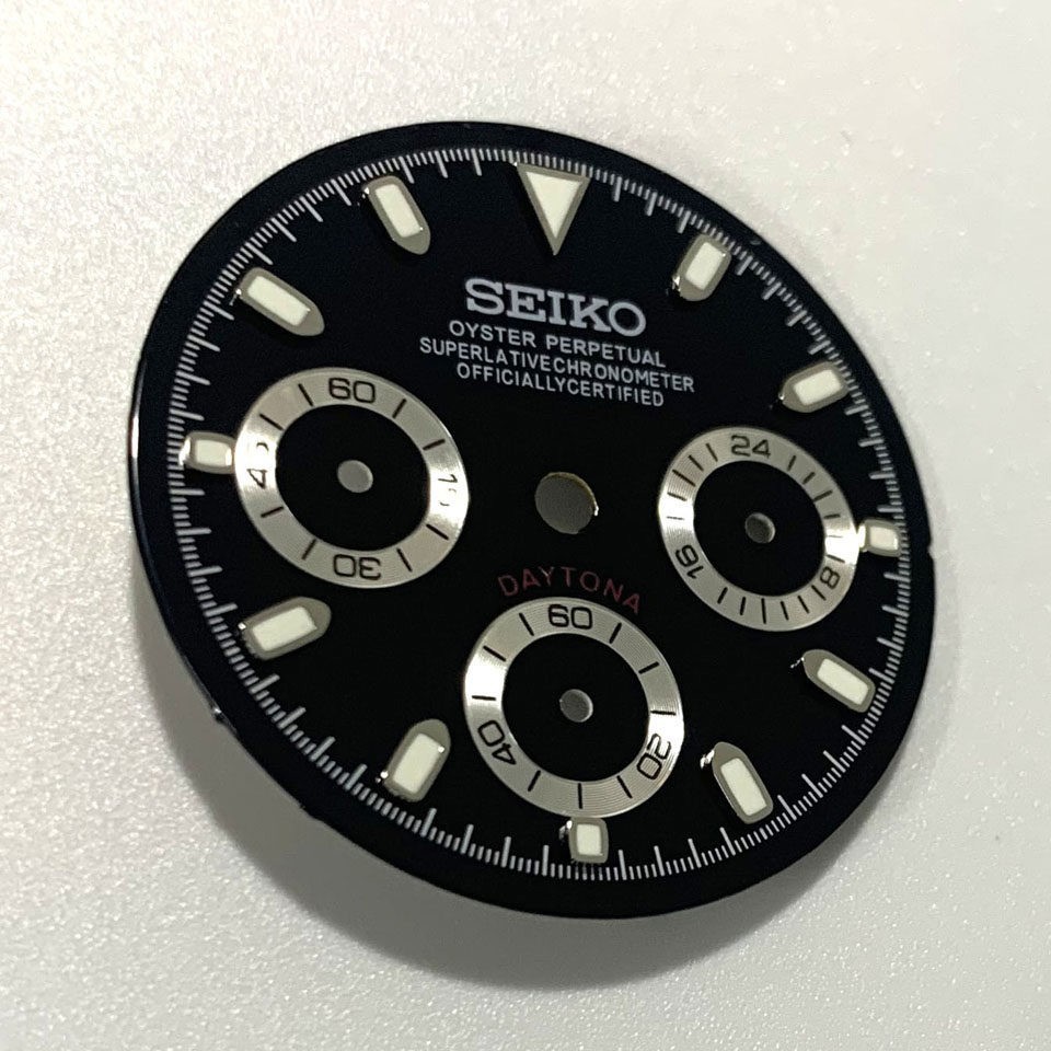 29.5mm Multifunctional Watch Dial Green Luminous for VK63 Movement Accessories