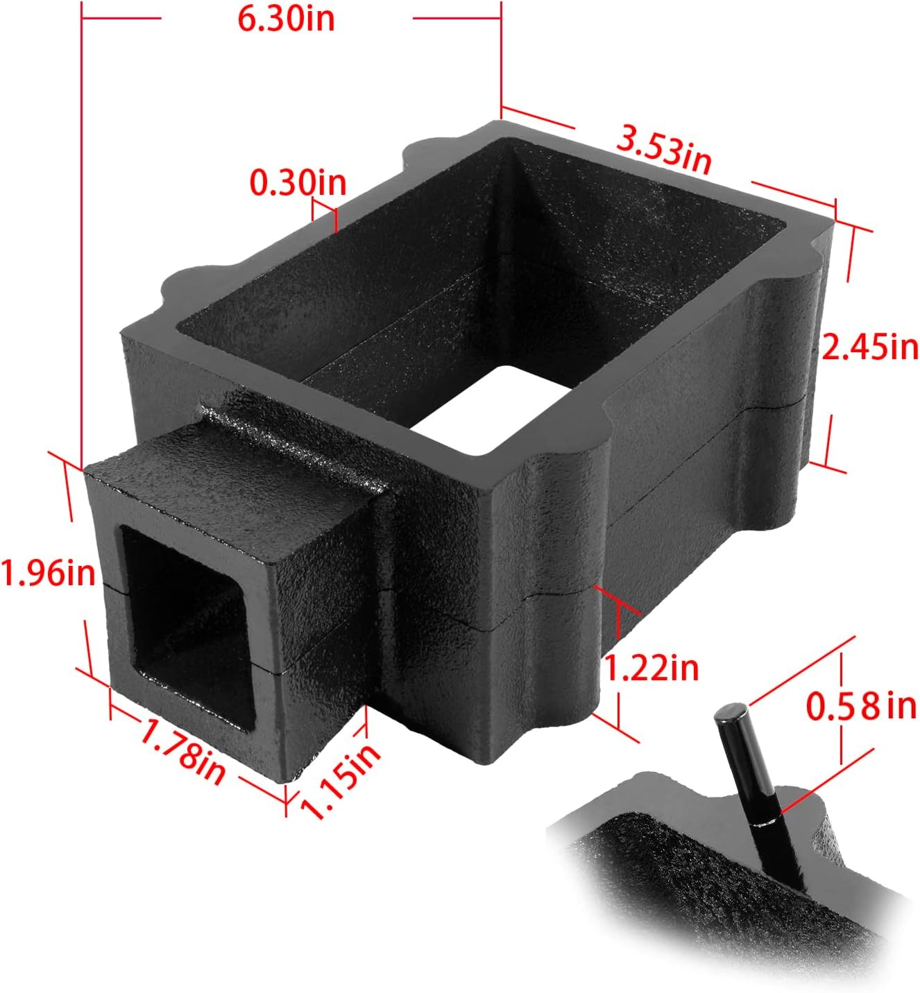2PCS Cast Iron Flask Mold for Delft Sand Casting Jewelry Metal Making Tool