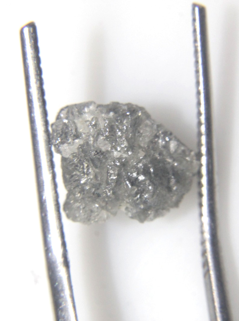 3.90CTS/1 PIECE RAW UNCUT GREY FLAT ROUGH DIAMOND 11.09×10.04×4.55 MM