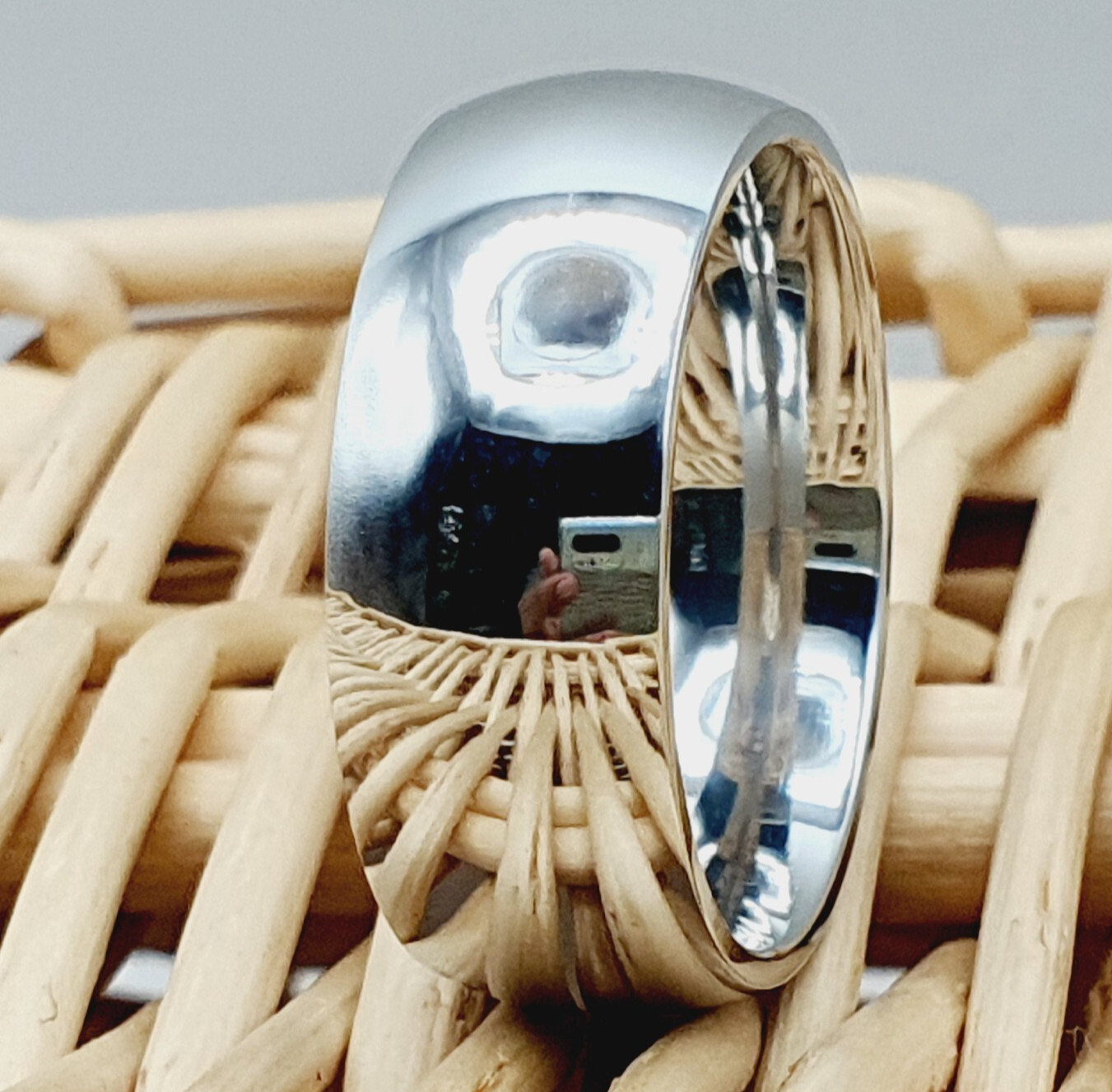 Promise Ring for Boyfriend Husband Anniversary Gifts Shiny Titanium Wedding Ring