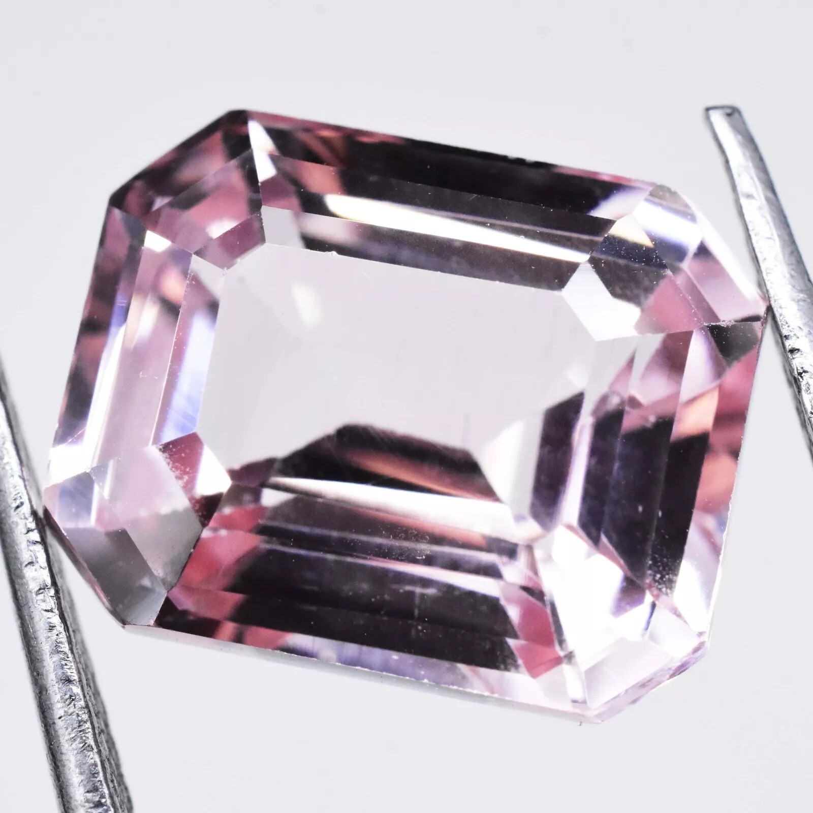Beautiful Emerald Cut 10+ Ct Morganite Natural EGL Certified Loose Gemstone