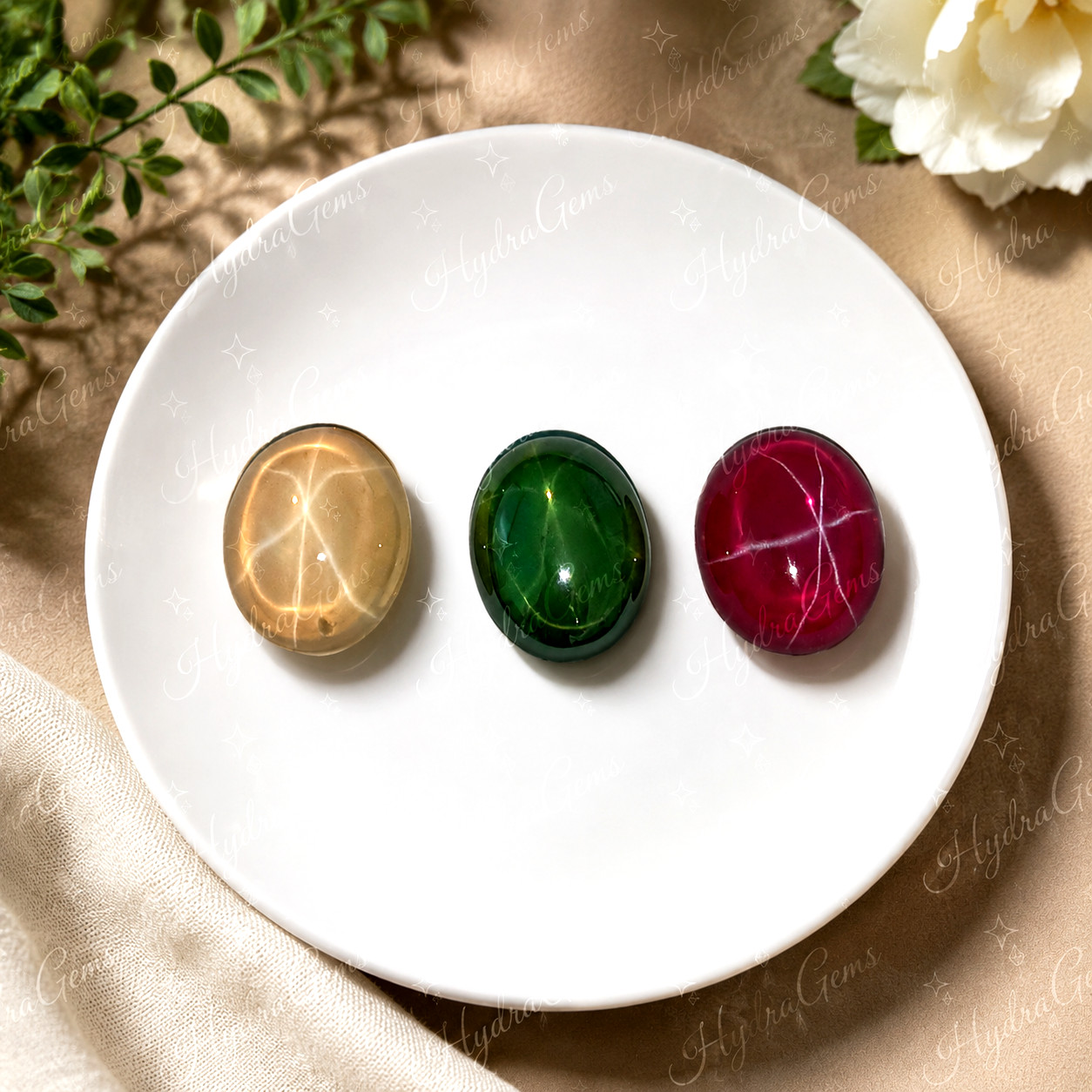 Natural Star Ruby & Star Sapphire Lot 85Ct Apx. Rare 6Rays Asterism Cabochon Gem