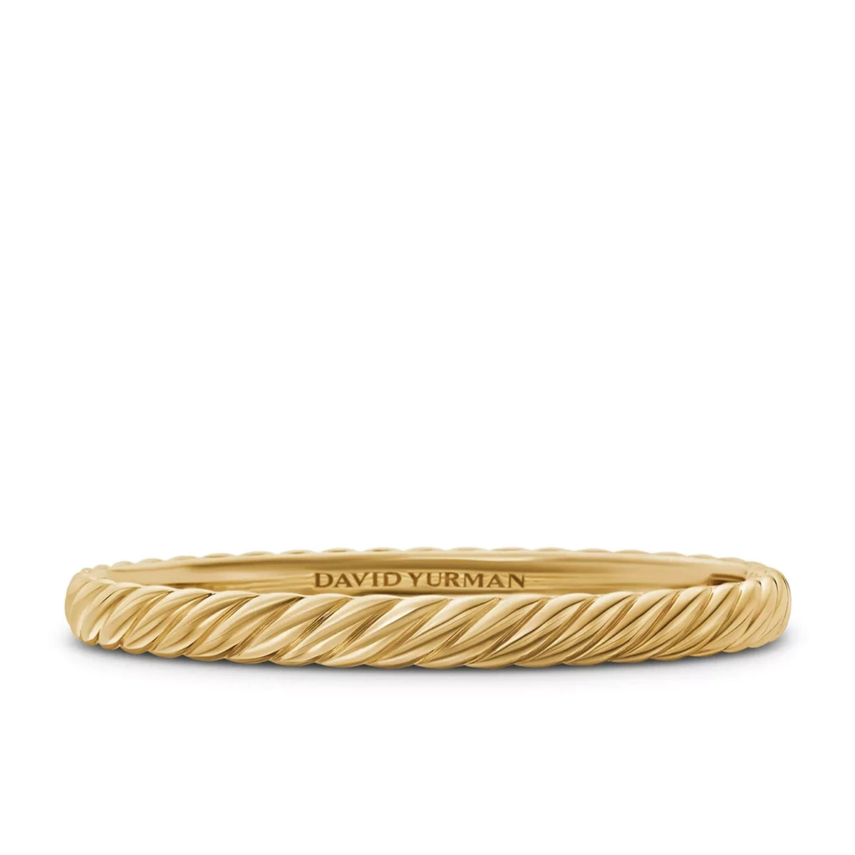 DAVID YURMAN 18K Gold Sculpted Cable Twist Bangle Bracelet, 6.2mm. Brand New!!