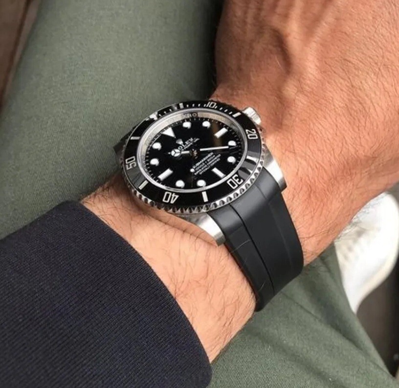 Rubber Watch Strap Band For ROLEX DATEJUST DAYTONA SUBMARINER GMT OYSTERFLEX