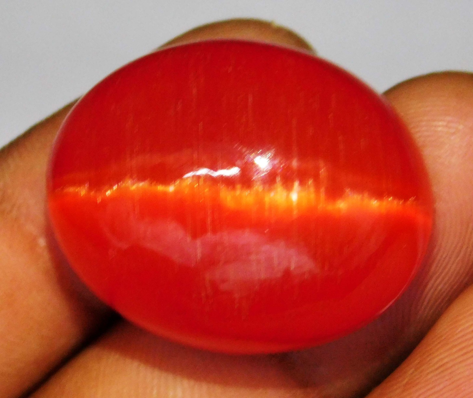 99.20 Ct Natural Chrysoberyl Pink Cats Eye Round Cabochon Loose Gemstone
