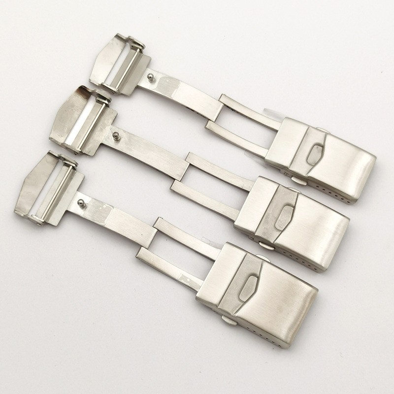 1PCS 316L Stainless Steel Buckle Deployant Watch Clasp 18 20 22mm Silver