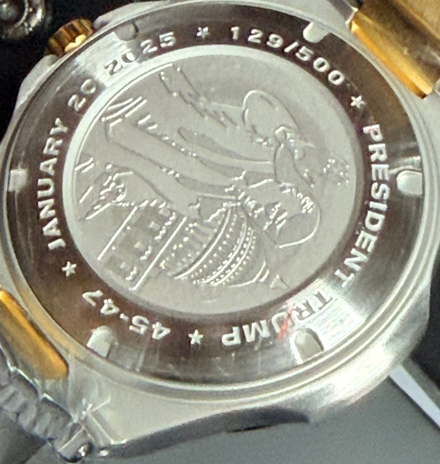 President DONALD TRUMP 45 47 Inauguration Jan 20 Watch BLACK SILVER GOLD # /500