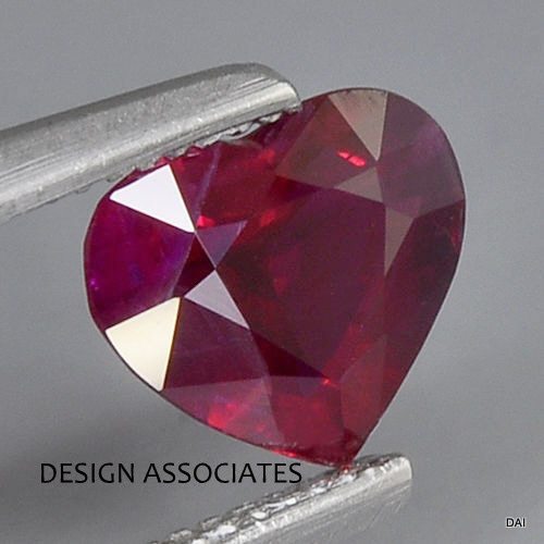 RUBY 11.50 MM HEART CUT EARTH MINED AND TREATED GEMSTONE AAA 1 PC SET (179849)
