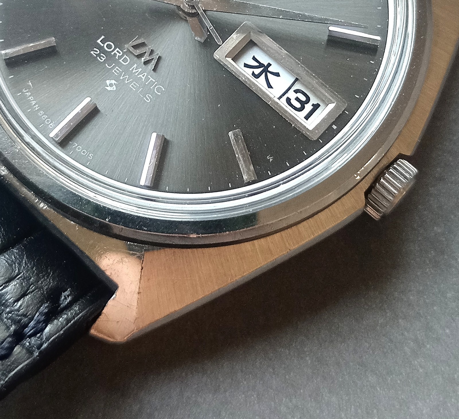 Vintage 1969 Seiko Lord Matic 5606-7000 Sun Grey Dial