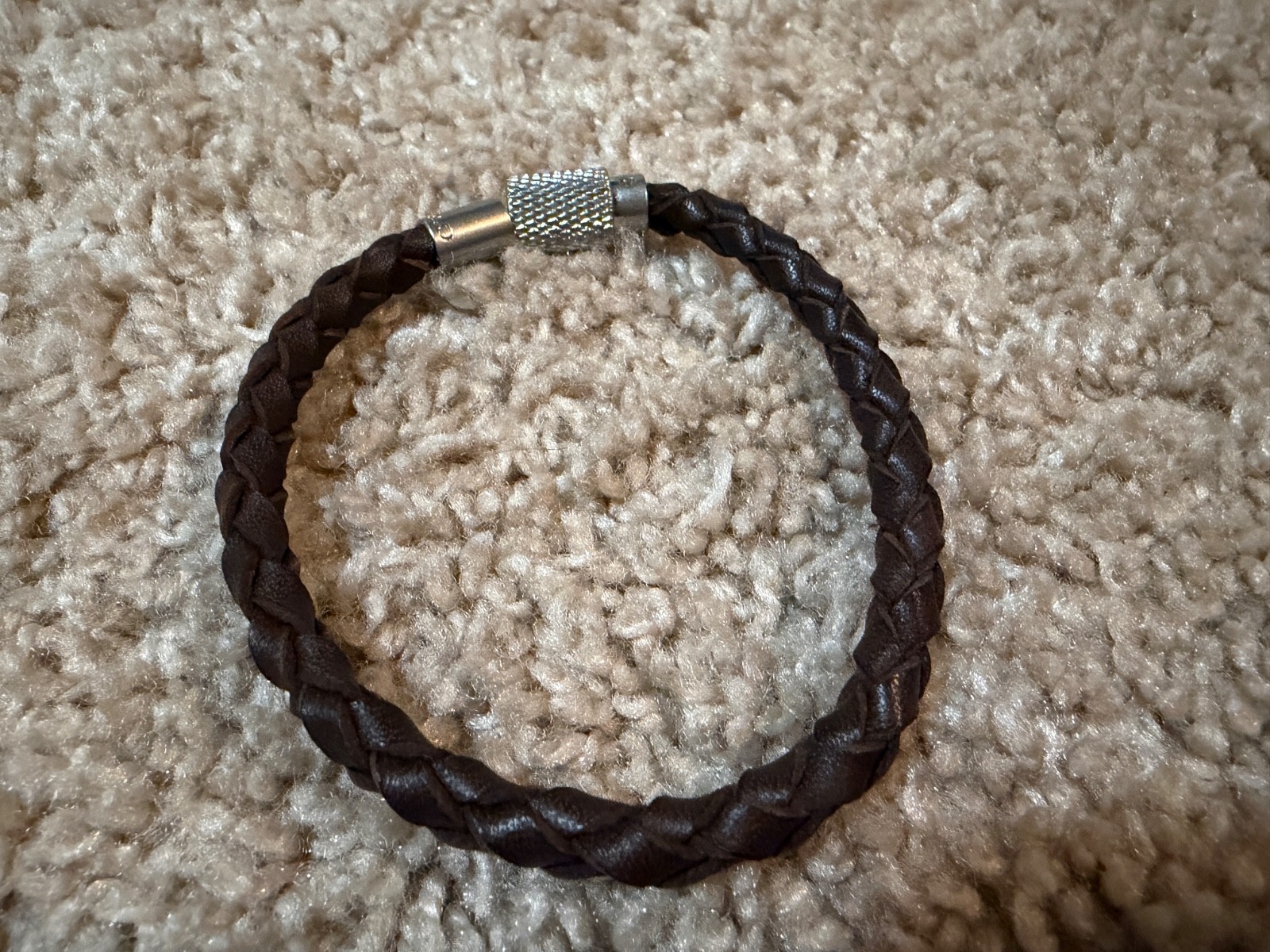 Polo Ralph Lauren classic brown NY leather braided bracelet wrist strap 1967 RL