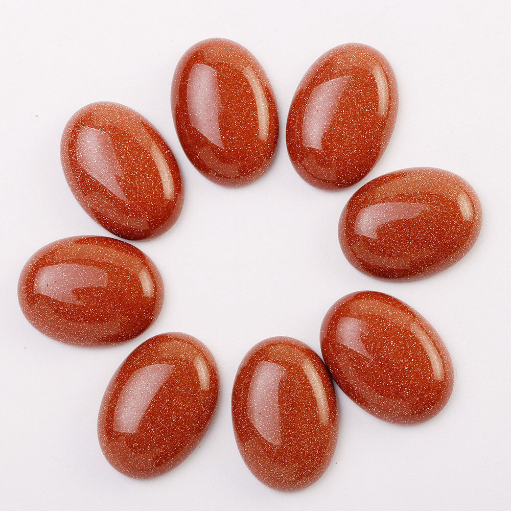 Natural Stone Oval Flatback Cabochon Jewelry Making Ring Bead 18x25mm 12pcs